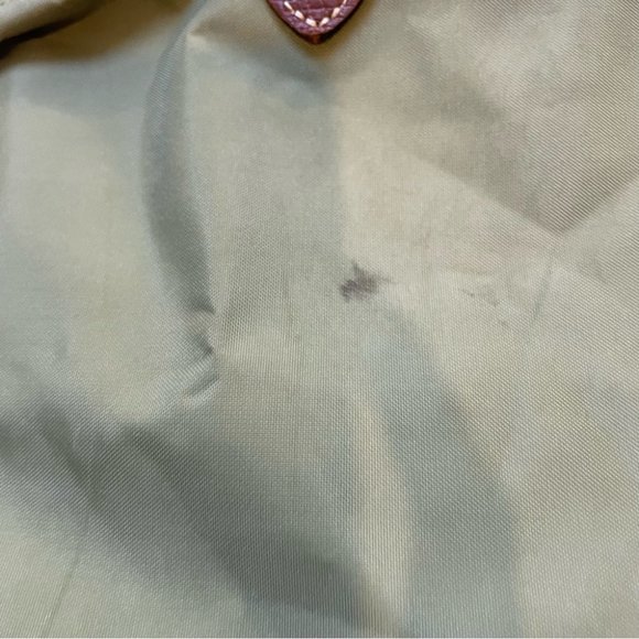 Longchamp Le Pilage Tote Shoulder Bag Purse Green-Brown “Lichen” Leather-Medium - Picture 8 of 10